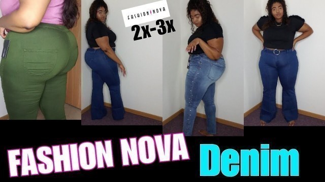 'NEW Fashion Nova Plus Size Jeans Try On Haul | Victoria Lashay'