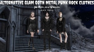 'Glam Goth Metal Punk Rock Clothes for Men and Women - Black Temple'