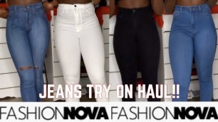 '$400 FASHIONNOVA JEANS HAUL!! | WAS IT WORTH IT!??  #fashionnova #clothinghaul #summerhaul'