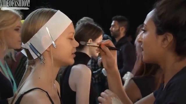 'Backstage Hair & Makeup at Bora Aksu - Spring/Summer 2016 - London Fashion Week'