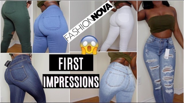 'I TRIED FASHION NOVA JEANS FOR THE FIRST TIME! || PERFECT JEANS FOR SLIM THICK GIRLS OR NAH?!'