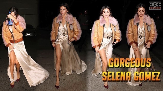 'Selena Gomez uncomfortable night out fashion & Wardrobe malfunction in Los Angeles'