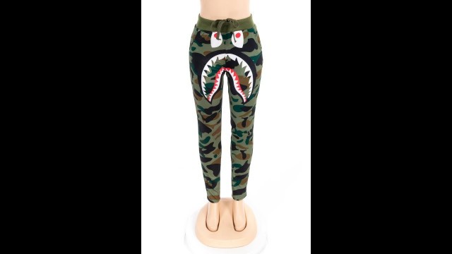 'European and American style foreign trade camouflage yellow green casual hip hop pants Wholesale'