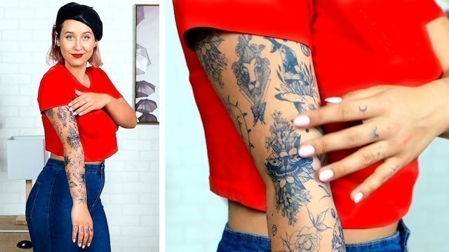 'AWESOME FASHION LOOKS WITH INKBOX TATTOOS | THEY LOOK SO REAL!'