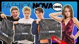 'My Crush Picks My FASHION NOVA OUTFITS Challenge **KIDS REACT**