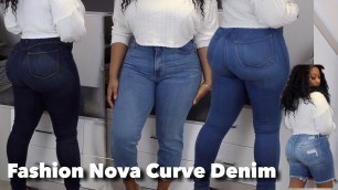 'Best Fashion Nova Curve Denim for Curvy Girls Try On Haul | Monroe XO'