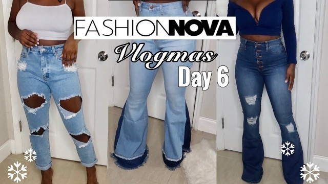 'FASHION NOVA JEANS TRY ON HAUL - US SIZE 5 | VLOGMAS DAY 6 | KUWC'