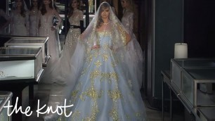 'Colorful Wedding Dress Trend: Bridal Fashion Week Spring 2018'