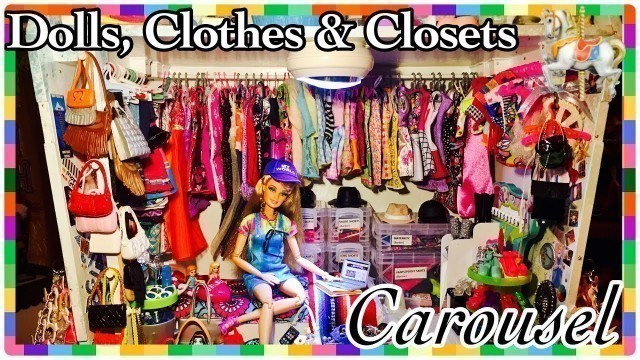 'Barbie Doll CLOTHES CLOSET Heaven ~ Dream Dollhouse Wardrobe Tour & 1:6 Dolls Collection w/ Airplane'