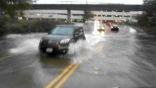 'San Diego River Road just add water Fashion Valley flooding'