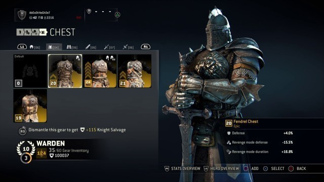 'For Honor : Reputation 10 Warden Fashion ( Black iron - Gold - Silver )'