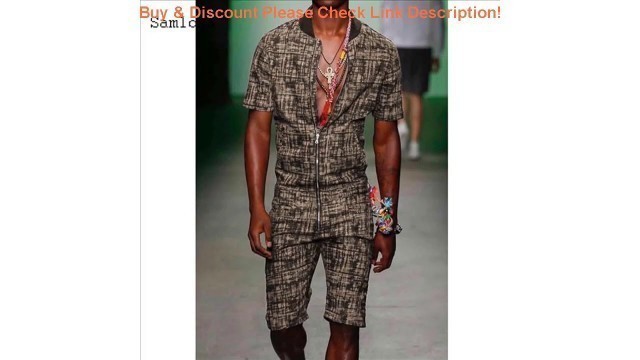 'Deal 2020 European American Fashion Men Sexy Zipper Short Sleeve Shorts Romper One-Piece Jumpsuit S'