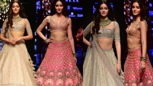 'Ananya Panday Wears Bridal Dress, Reacts on her Wedding | Lakme Fashion Week 2019'