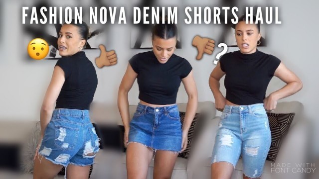 'FASHION NOVA TRY ON HAUL | DENIM SHORTS'