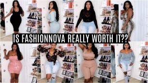 '$500 FASHION NOVA HAUL | Is It Really Worth It?! |  Try On Haul- Jeans, Dress, Plus- Size, Curvy'