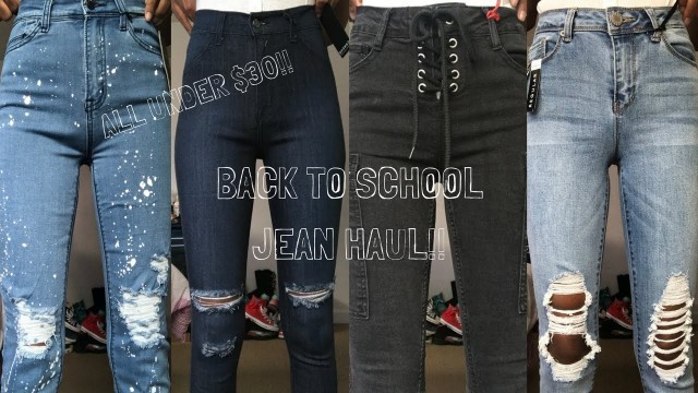 'BACK TO SCHOOL JEAN TRY ON HAUL | FASHION NOVA, COTTON ON & TARGET'