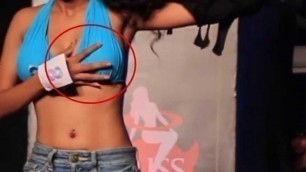 'Wardrobe Malfunction at Grand finale of KamaSutra Miss Maxim 2014'