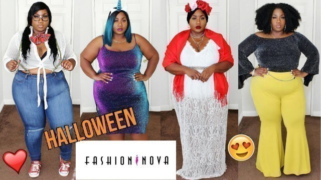 'WATCH ME TRANSFORM! FRIDA KAHLO, UNICORN & MORE! FASHION NOVA PLUS SIZE HALLOWEEN HAUL!'