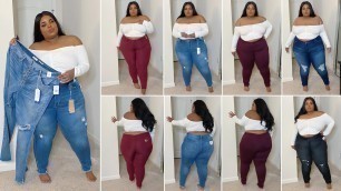 'These JEANS!!! | YMI Plus Size (24) Denim Try-On Haul'