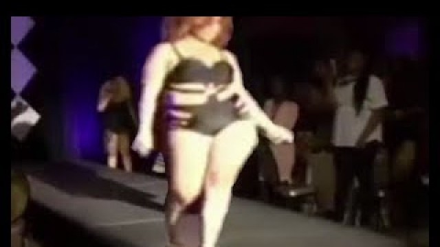 'Fashion Week Plus Size 2017- Fat Woman Walks In Lingerie Bikini - Fashion Show . -newest fashion fbs'