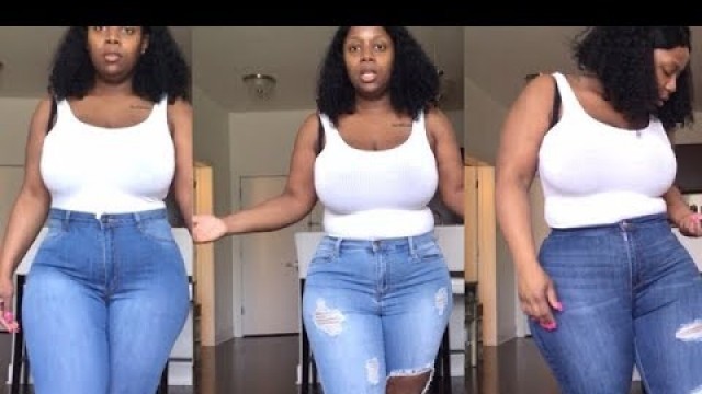 'Fashion Nova Most Popular Jeans Try On Haul #3- Curvy Girl Size 15'