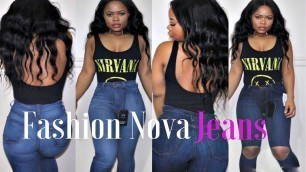 'FASHION  NOVA BOOTY JEANS | REVIEW & TRY ON|'