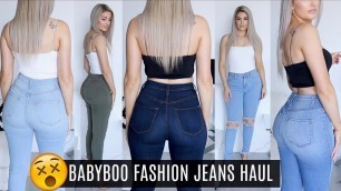 'HUGE BABYBOO FASHION JEANS TRY ON HAUL | HANNAH SCHRODER'