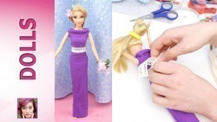 'How to make dresses from Rapunzel\'s Fashion Show Part 1 - Super Easy! No Sew! No Glue!'