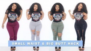 'Plus Size | Fashion Nova Jean Guide For Small Waist & Big Butt HACK | Edee Beau'