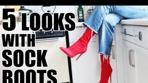 'HOW TO STYLE SOCK BOOTS | OUTFIT IDEAS TO STEAL!!'