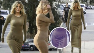 'Khloe Kardashian Shows Her Inner-wear, Suffers Wardrobe Malfunction In Ultra Tight Dress !!'