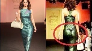 'Lauren Gottlieb wardrobe malfunction show butt line on Fashion Week 2015 Winter'