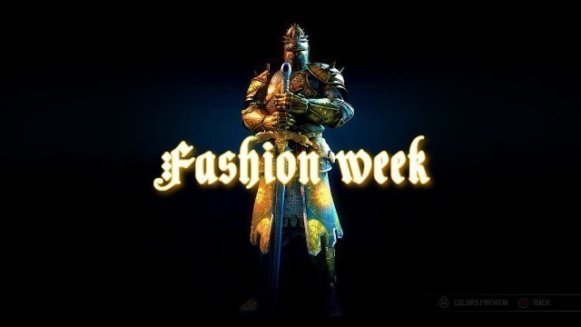 'FOR FASHION 4 - for honor warden showcase'