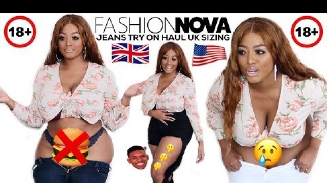 'FASHION NOVA CURVE JEANS TRY ON HAUL | UK SIZING'