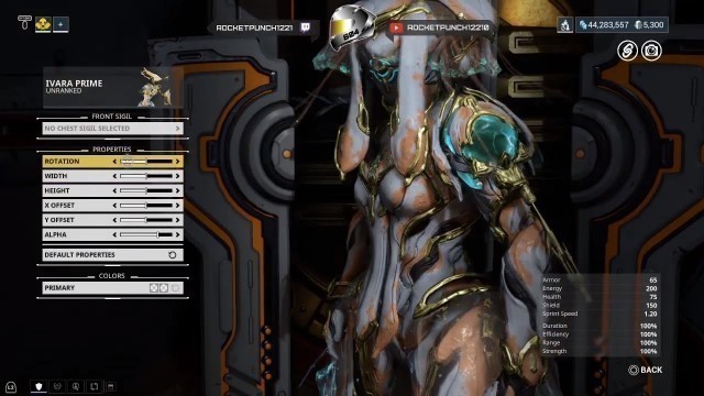 'Warframe: Ivara Prime Fashion Frame'