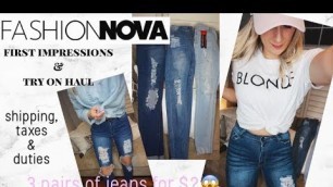 'Fashion Nova Jeans First Impressions & Try On Haul | Coupon Code'