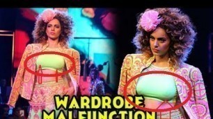 'Kangana Ranaut Wardrobe Malfunction! At Blenders Pride Fashion Tour! Hyderabad 2016'