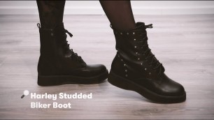 'Harley Studded Biker Boot | TRY ON & REVIEW | Koi Footwear'