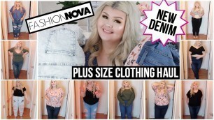 'Fashion Nova Curve HUGE Plus Size Try On Haul | NEW DENIM 2019'