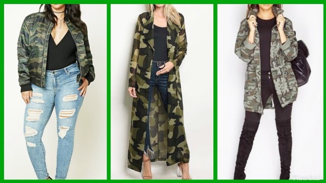 'Lovely casual camouflage printed coats/ jackets/ Bomber jackets designs for girls'