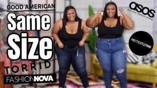 'TRYING ON THE SAME SIZE JEANS FROM 5 DIFFERENT BRANDS! | BEST JEANS FOR CURVY GIRLS!'