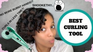 'I TRIED THE \'CONAIR FASHION CURL\' TOOL ON MY TYPE 4 HAIR | HOW TO USE AUTOMATIC HAIR CURLER'