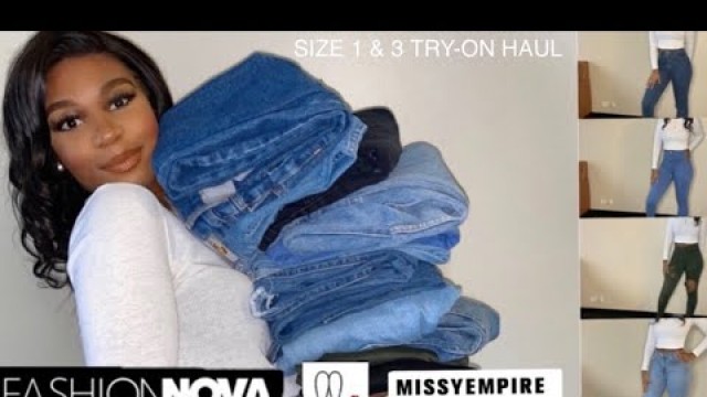 'FASHION NOVA JEAN TRY ON HAUL | Size Guide For Slim (Thick) Girls | Size 1-3'