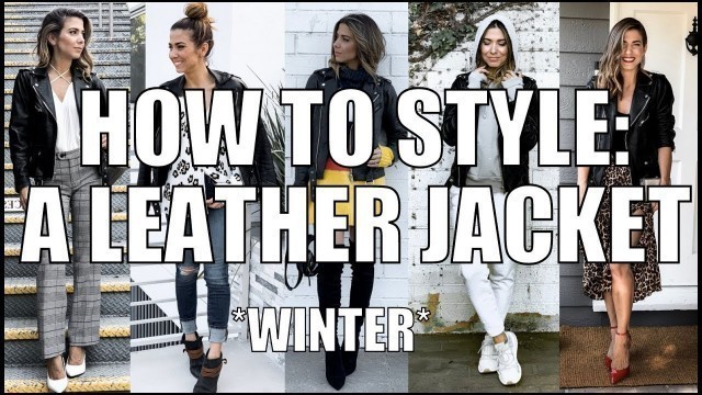 '5 Ways To Wear a LEATHER JACKET - Fall Outfit Ideas!- by Orly Shani'