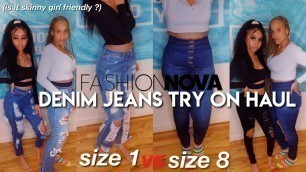 'SIZE 1 VS SIZE 8 FASHION NOVA DENIM JEANS TRY ON HAUL 2020 | ARE THEY REALLY WORTH IT ???'