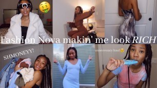 'A *chaotic* Fashion Nova Haul! (rich girl vibes included)'