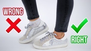 '8 Ways You’re Wearing Shoes WRONG! *how to fix*'