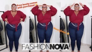 'BEST BODY SHAPING JEANS FROM FASHION NOVA!! GET A HOURGLASS FIGURE⏳// PLUS & CURVY TRY ON HAUL // 3X'