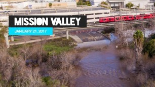 'Mission Valley floods after multiple storms hit San Diego - January 21, 2017'