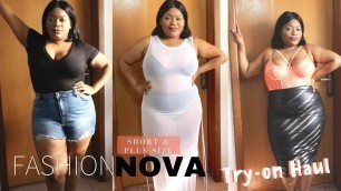 'BEST DENIM SHORTS FROM FASHIONNOVA | PLUS SIZE TRY-ON (SHORT GIRL EDITION) | FollyFlo'